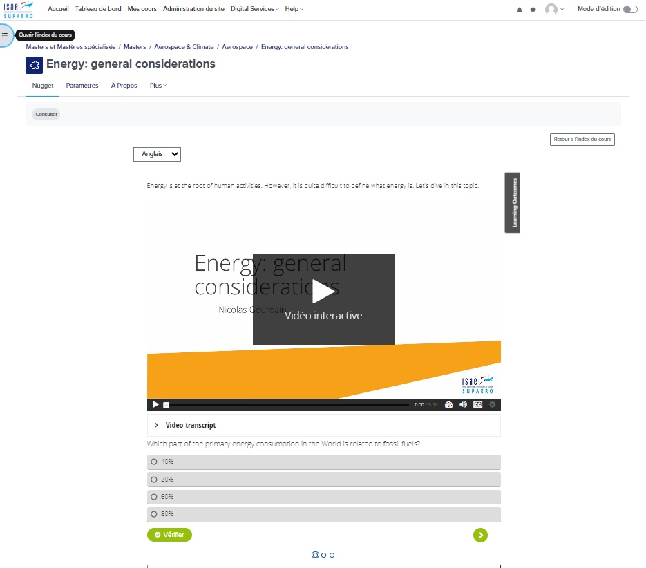 Screenshot of NaaS Moodle Plugin